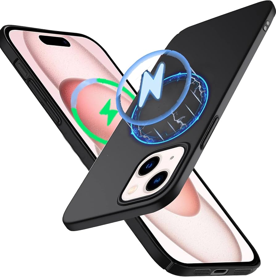 iPhone用マグセーフ対応ケース ブラック シズカウィル iPhone17 ケース MagSafe対応 iPhone16 iPhone15